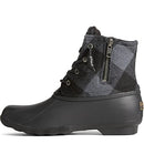 SPERRY WOMEN'S SALTWATER RAIN BOOT - SIZE WOMEN 5.5 (EU W35.5) - BLACK CHECK - Like New