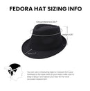 88-GE-500 SIMPLICITY UNISEX TIMELESS CLASSIC MANHATTAN FEDORA HAT CHARCOAL GREY - Like New