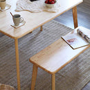 Lavinia Canberra 37.4" Wooden Dining Bench Solid Malaysian Oak - Natural Oak - Like New