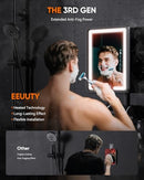 EEUUTY HEATED SHOWER MIRROR FOGLESS FOR SHAVING (GEN 3) - BLACK - Like New