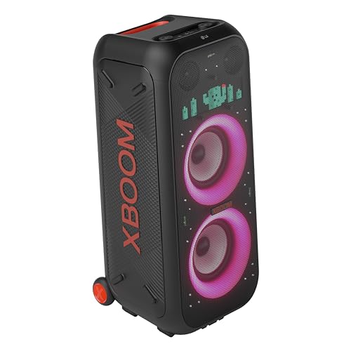 LG XL9T XBOOM PORTABLE TOWER SPEAKER WITH PIXEL LED LIGHTING - BLACK - Like New