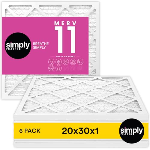 Simply Filters 20x30x1 MERV 11, MPR 1000 Air Filter (6 Pack) - Like New