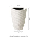 Glitzhome Oversized Flower Pots Drainage Hole 19" H Faux Ceramic Set of 2 White - Like New