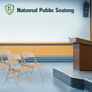 Premium Padded Portable Folding Chairs by National Public 4 Pack French Beige - Brand New