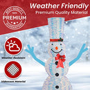 TOP TREASURES 6 FT IRIDESCENT LIGHTED SNOWMAN PRE LIT OUTDOOR CHRISTMAS DECOR - Like New