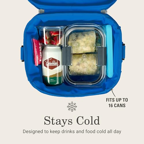 COLEMAN PRO 16-CAN PREMIUM SOFT COOLER LUNCHBOX, HERO, NEPTUNE - Like New