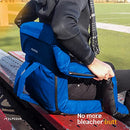 Alpcour Reclining Wide Bleacher Chair with Back Support 25" WIDE - ROYAL BLUE - Brand New