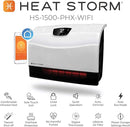 Heat Storm HS-1500-PHX-WIFI Infrared Heater Wifi Wall Mounted - WHITE/BLACK - Like New