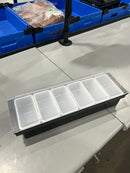 NRODOOM ICE COOLED CONDIMENT CADDY SERVER 6 COMPARTMENT - BLACK - Like New
