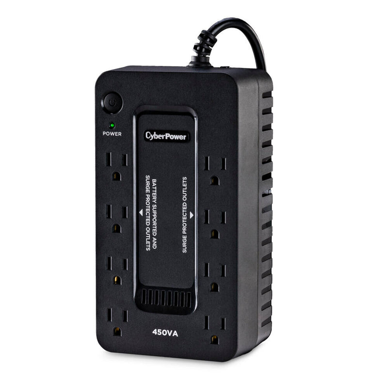 CYBERPOWER - 450VA BATTERY BACK-UP SYSTEM - BLACK - Like New