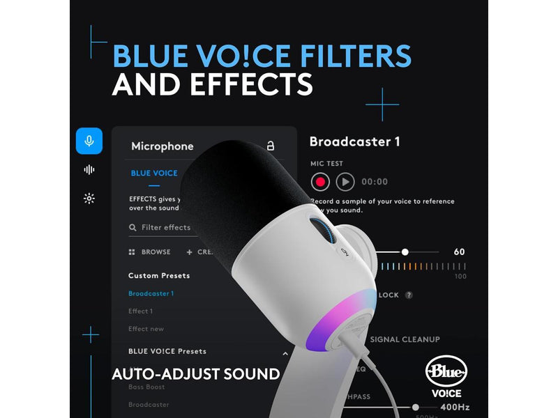 Logitech G Yeti GX Dynamic RGB Gaming Microphone with LIGHTSYNC, USB Mic for
