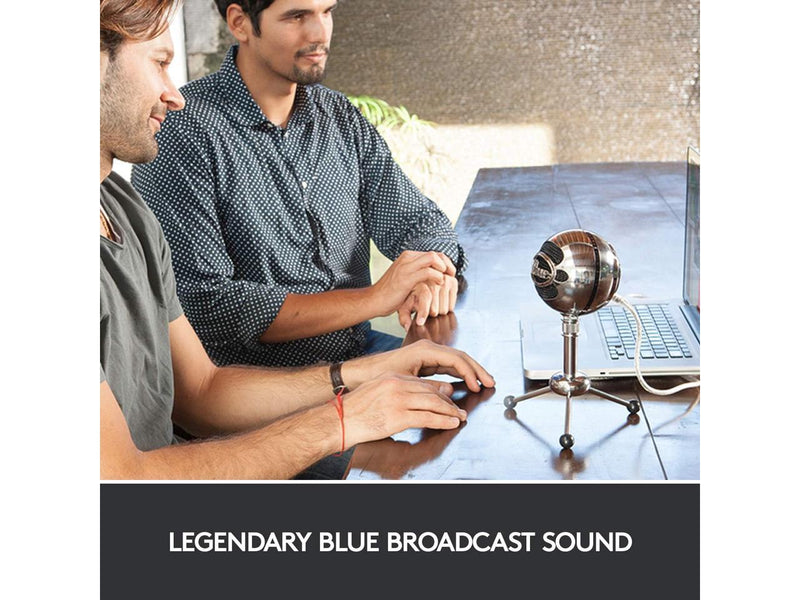 Blue Snowball USB Microphone for PC, Mac, Gaming, Recording, Streaming,