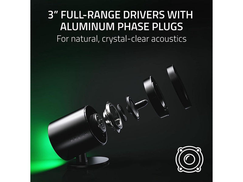 Razer Nommo V2 - Full-Range 2.1 PC Gaming Speakers with Wired Subwoofer: THX