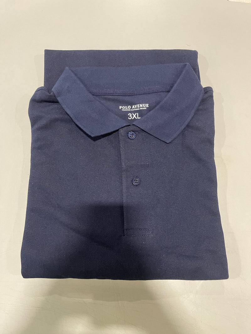 POLO AVENUE POLO SHIRT - SIZE: MEN 3XL - SIZE: MEN 3XL - NAVY - Brand New