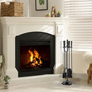 Yaheetech 5Pcs Fireplace Tools Set Wrought Iron - Black - Brand New