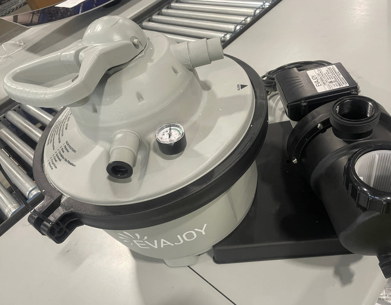 EVAJOY EJ-HF050 SAND FILTER PUMP 2000GPH SWIMMING POOL PUMP - GRAY/BLACK - Like New