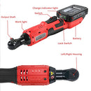 MANUSAGE 3/8" 10MM 20V CORDLESS ELECTRIC RATCHET WRENCH 2 X 2.0A RED - Like New
