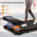 ACTFLAME WALKING PAD WITH INCLINE PORTABLE TREADMILL 2.5HP TM-500 - BLACK/ORANGE - Like New