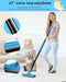 FAYTTYE CARPET RAKE FOR PET HAIR REMOVAL (57" EXTRA LARGE) - BLUE - Like New