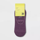 ALL IN MOTION SOLID BARRE LINER SOCKS 2PK - BROWN/PURPLE - Brand New