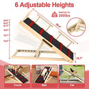 Mugiden Adjustable Dog Ramp for Bed Wooden Folding Portable Pet Ramp - Brand New