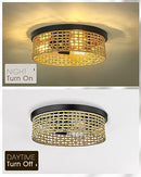 3-Light Flush Mount Ceiling Light, HWH 16'' - Black - Brand New