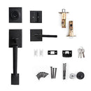 GUA OYH Front Door Handle Matte Black Door Handle Sets Handleset - Matte Black - Like New