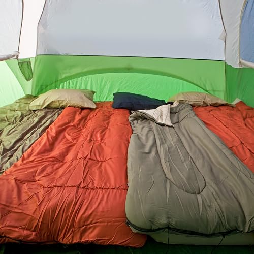 COLEMAN EVANSTON TENT WITH SCREEN ROOM 6 WEATHERPROOF SETS UP IN 15 MINS - GREEN - Like New