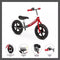 RADIO FLYER 12" KIDS BOYS GIRLS BALANCE BIKE BEGINNER GLIDE GO PRO - BLACK/RED - Like New