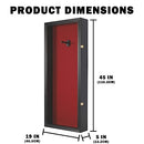 DISPLAYGIFTS 42" ELECTRIC GUITAR DISPLAY CASE COLOR FELT INTERIOR BLACK/RED - Like New