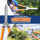 WADFOW Hedge Clippers with Adjustable Telescopic Handle & Wavy SK-5 Steel Blade - Like New