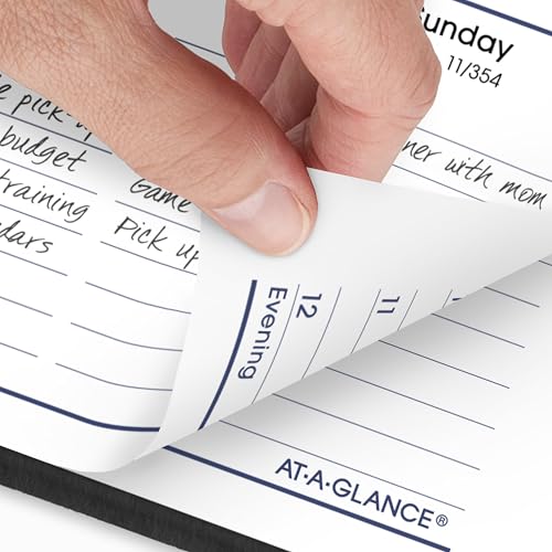 AT-A-GLANCE 2026 APPOINTMENT BOOK PLANNER, WEEKLY, 5" X 8", DAYMINDER - BLACK - Brand New