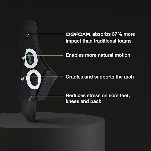 OOFOS OOAHH SPORT FLEX RECOVERY SANDAL - UNISEX - SIZE: MEN 8 - MATTE BLACK - Brand New