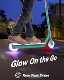 GYROOR KS2 KIDS ELECTRIC SCOOTER WITH LED LIGHTS – SAFE 5 MPH SPEED - CYAN - Like New