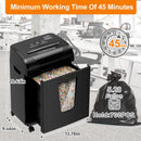 Suntiko Paper Shredder, 18-Sheet Cross Cut Level P-4 - BLACK - Like New