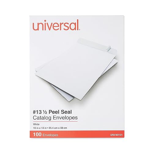 Universal One Peel Seal Strip Catalog Envelope 10 x 13 White 100/Box - Brand New