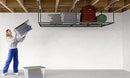 EVEREST 96"W x 38"H x 48"D Grey Adjustable Ceiling Mounted - Scratch & Dent