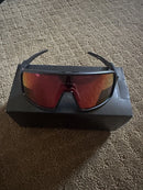 OAKLEY SUTRO MEN'S SHIELD SUNGLASSES ROSE PRIZM LENS, 137MM - BLACK - Like New