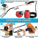 Propane Torch Weed Burner Kit,B09RWKC293-NEW - Silver - Brand New