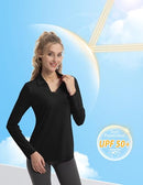 FKEEP WOMEN'S TENNIS GOLF SHIRT LONG SLEEVED TOP SPORT ACTIVEWEAR V-NECK - M - Brand New