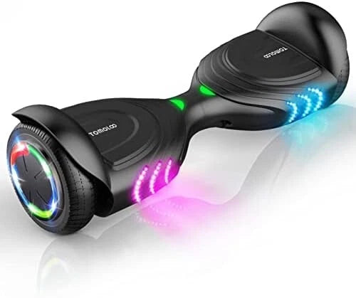 TOMOLOO HOVERBOARD WITH BLUETOOTH SPEAKER - BLACK - Scratch & Dent