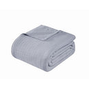 BK6386GYKG-4500 Vince Camuto Classic 100% Basket Woven Cotton King Blanket Gray - Like New