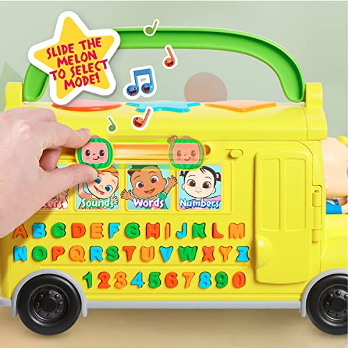 COCOMELON MUSICAL LEARNING BUS, NUMBER AND LETTER RECOGNITION, 96111 - YELLOW - Brand New