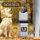 CEROELDA TRASH CAN WITH LID-OUTDOOR DOG POOP GARBAGE CAN, STEEL - Like New