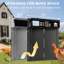 IBKINXX AUTOMATIC CHICKEN COOP DOOR SOLAR POWERED WITH TIMER - BLACK - Like New