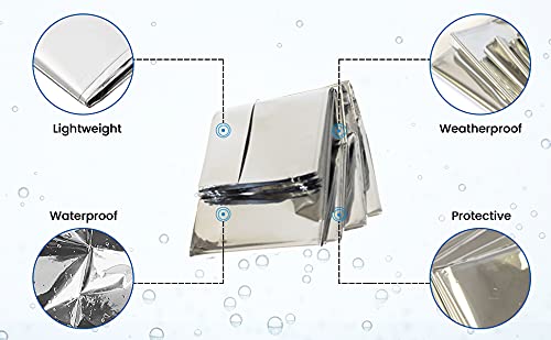PRIMACARE CB-6841 EMERGENCY FOIL MYLAR THERMAL BLANKET, 82" LENGTH X 54" WIDTH - Like New