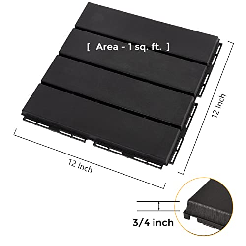 ASTEROUTDOOR ASTEROUTDOOR INTERLOCKING DECK TILES 12" X 12" 10 PCS AOPB10P-G - Like New