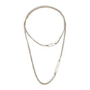 ALLSAINTS JEWELRY WOMEN'S APRIL WRAP STRAND NECKLACE - SILVER TWO - SIZE LARGE - Brand New