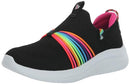 SKETCHERS SKECHERS KIDS GIRLS ULTRA FLEX 3.0 SNEAKER, BLACK/MULTI, SIZE 4.5 - Like New