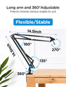 Bietrun Mic Arm Desk Mount Longer Adjustable 360° Rotatable Universal - Like New